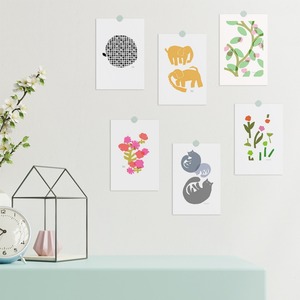 ミニマイニモ　ポストカード6枚セット　ヒーリングソフト｜植物　動物　果物
