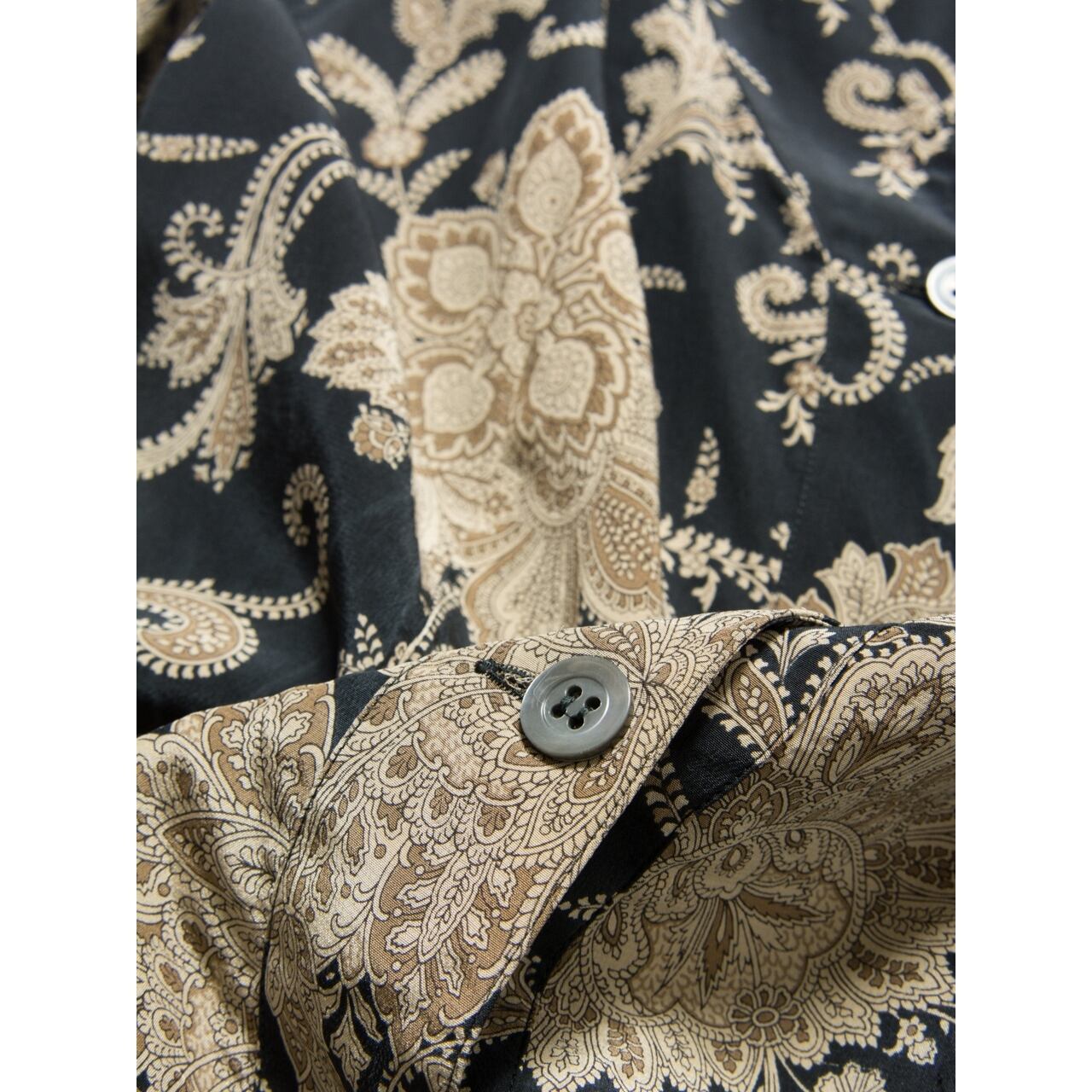 【Bagutta】Made in Italy 80's floral silk blouse（バグッタ イタリア製 花柄シルクブラウス シャツ）3b
