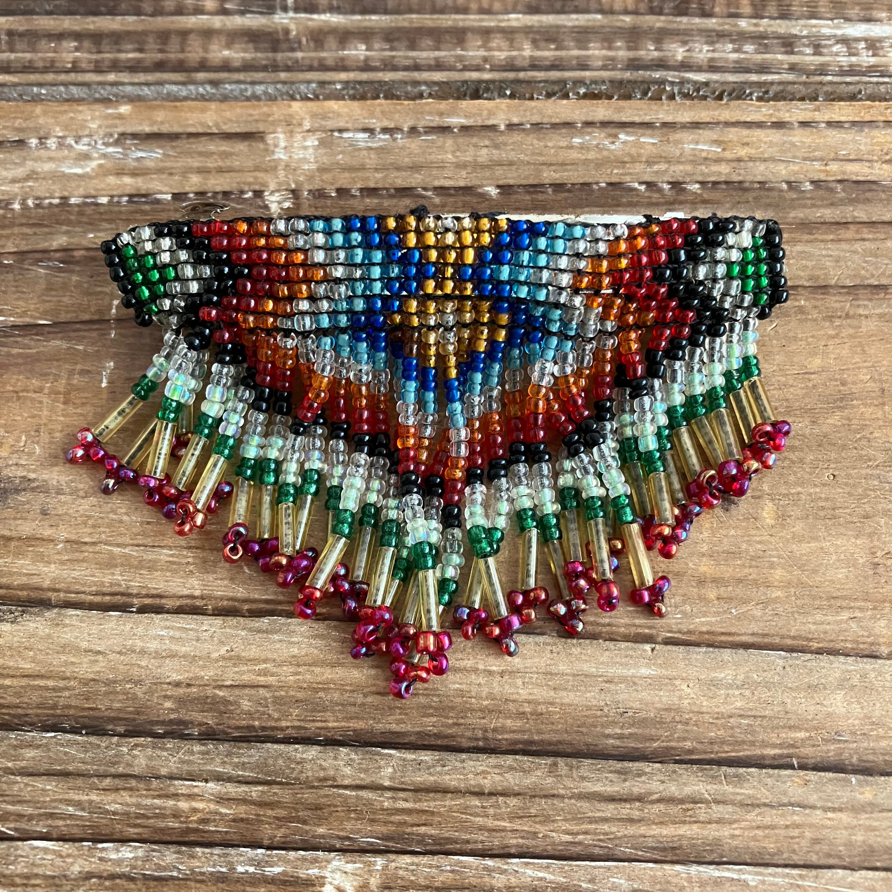 ネイティブアメリカン ビーズ刺繍バレッタ 幾何学 | CORRINA CORRINA