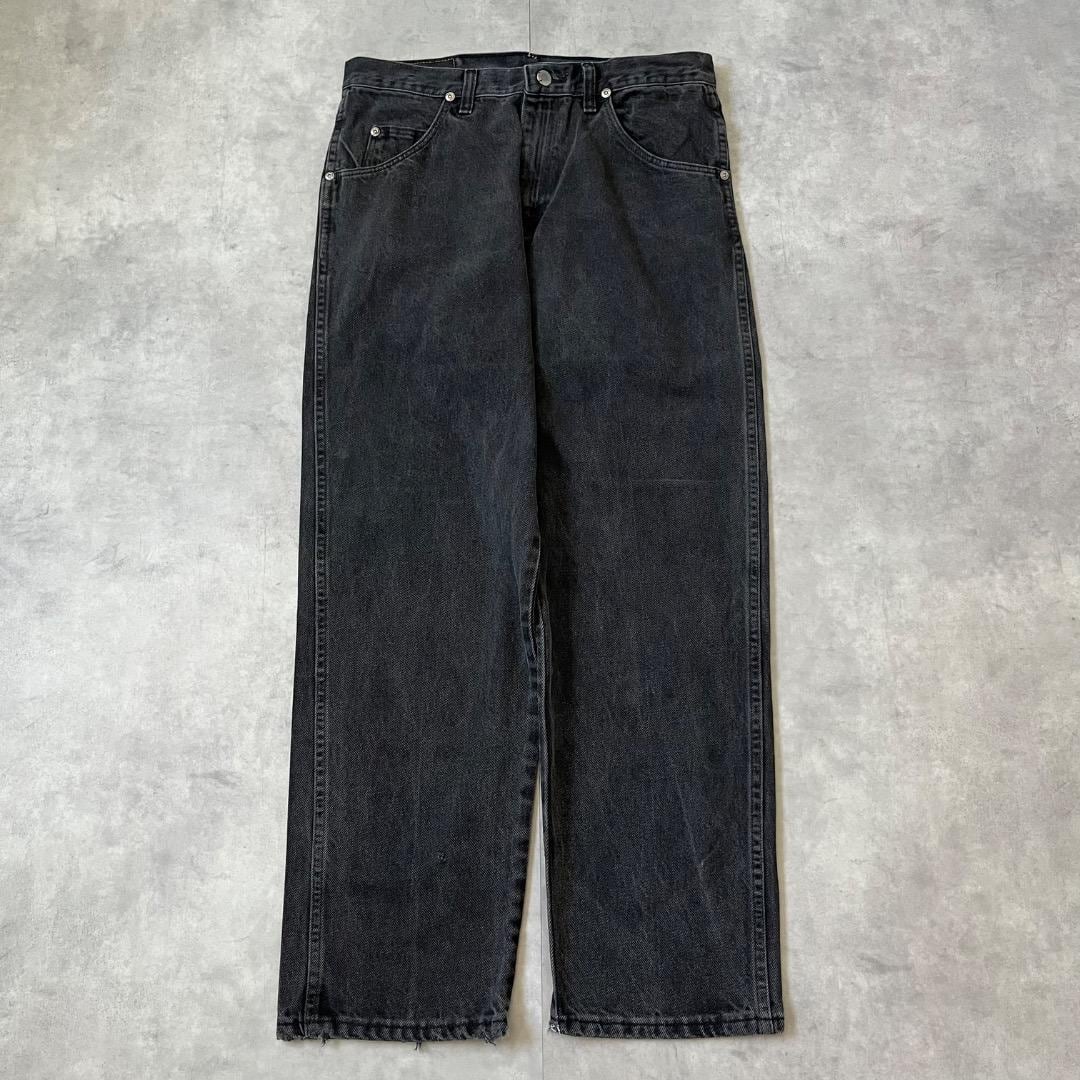 Wrangler ラングラー W32 ブラック デニム ボトム 黒 16365