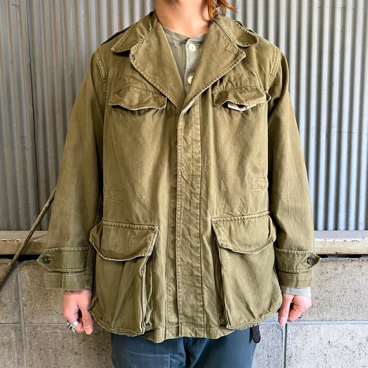50年代 ビンテージ フランス軍 前期型 M-47 ユーロミリタリー フィールドジャケット メンズL相当 古着 50s ヴィンテージ 【 ミリタリージャケット】【VTG】 | cave 古着屋【公式】古着通販サイト 50年代 ビンテージ フランス軍 前期型 M-47 ユーロミリタリー フィールドジャケット メンズL相当 古着 50s ヴィンテージ 【 ミリタリージャケット】【VTG】 | cave 古着屋【公式】古着通販サイト