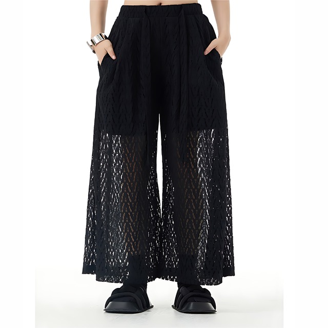 Lace wide pants 【2color】 C0001