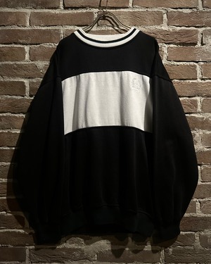 【Caka act3】“Christian Dior” Monotone Switching Vintage Loose Sweat Shirt