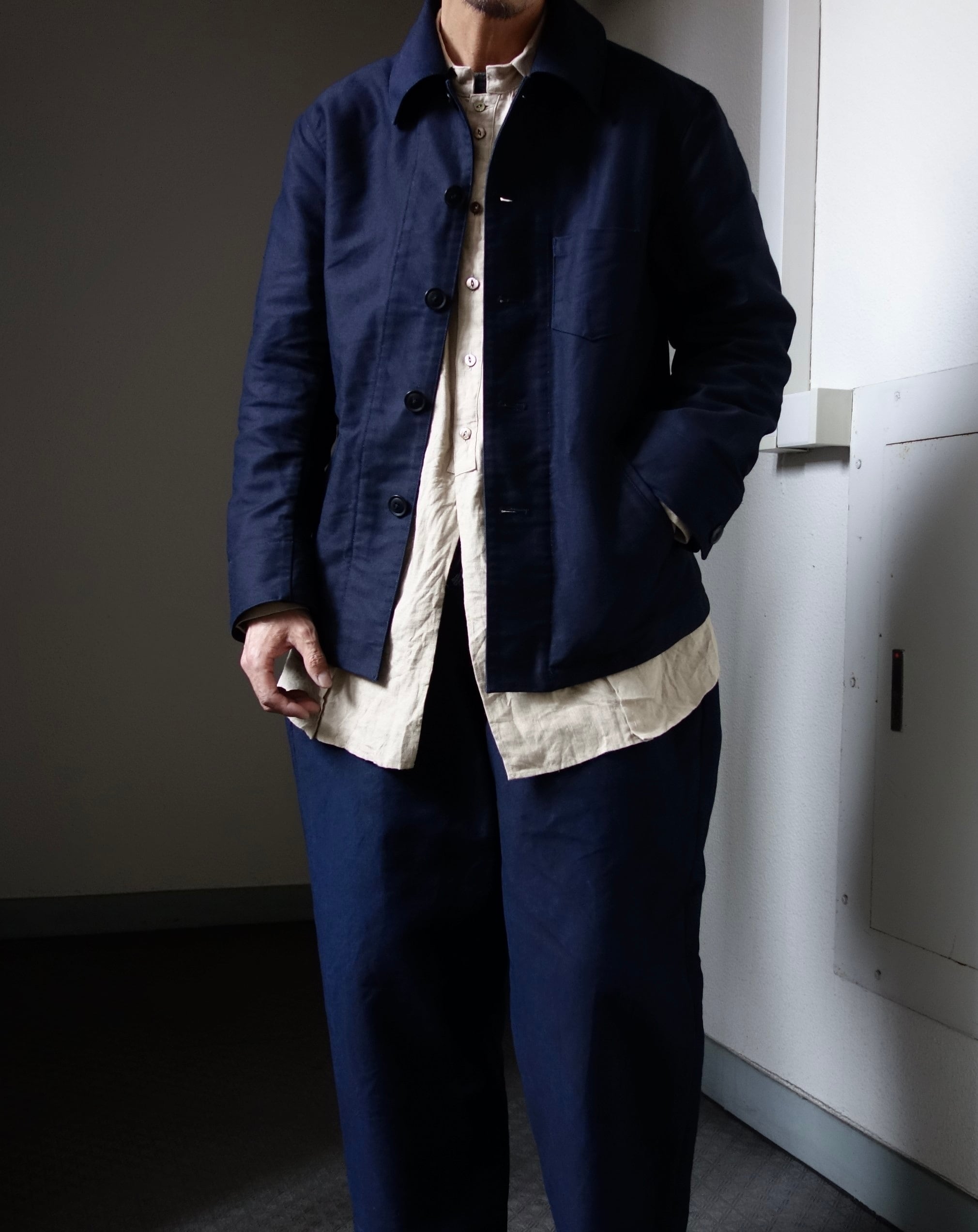 supérieur indigomoleskin coverall | ATELIER GARDENIA