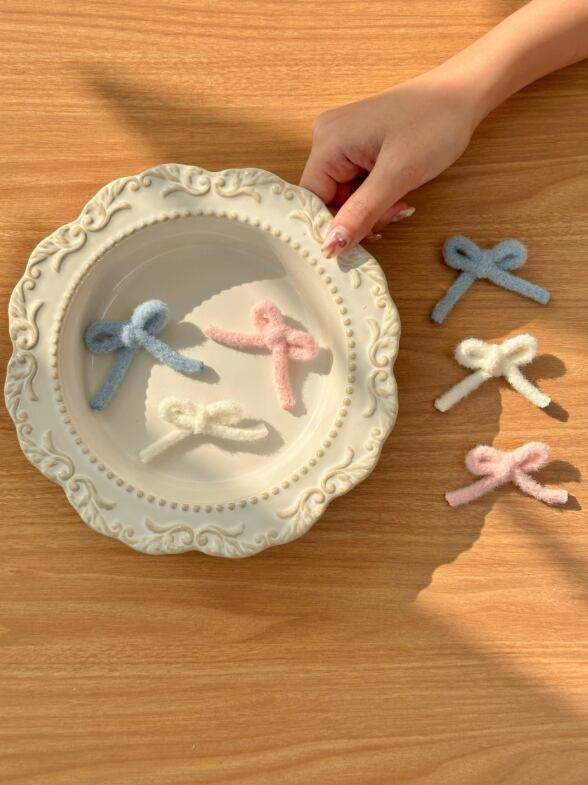 予約【ROMUAH】Snow Ribbon Broach (3color)