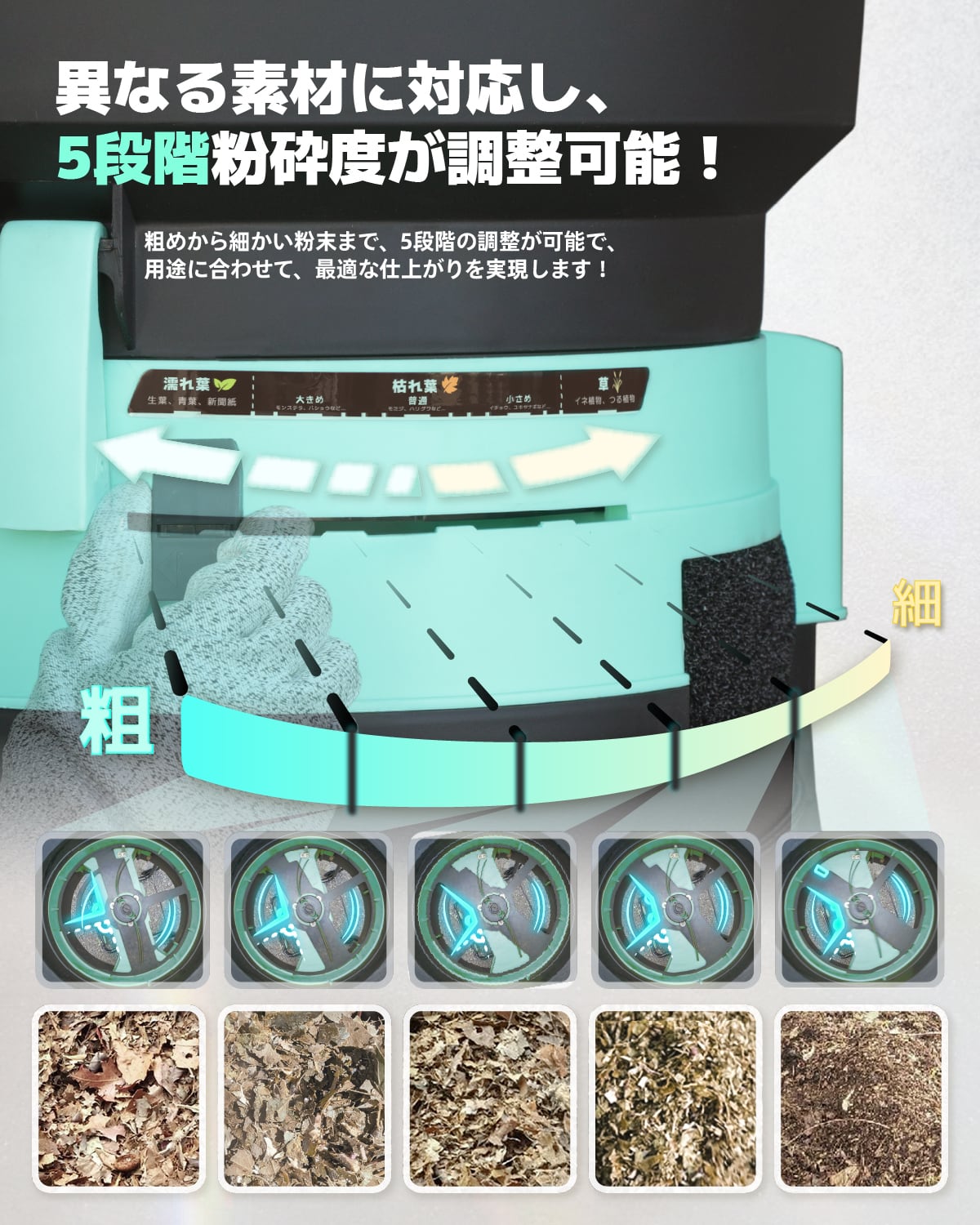 kareyou リーフシュレッダー 葉っぱ粉砕機 小型ガーデンシュレッダー