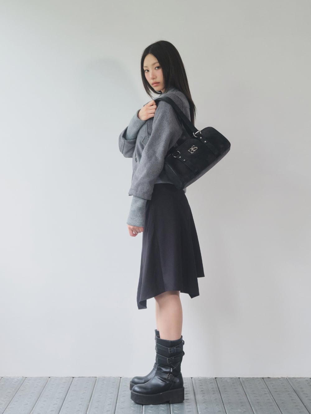 as”on] DUMBO WOOL JACKET / GRAY 正規品 韓国ブランド 韓国通販 韓国