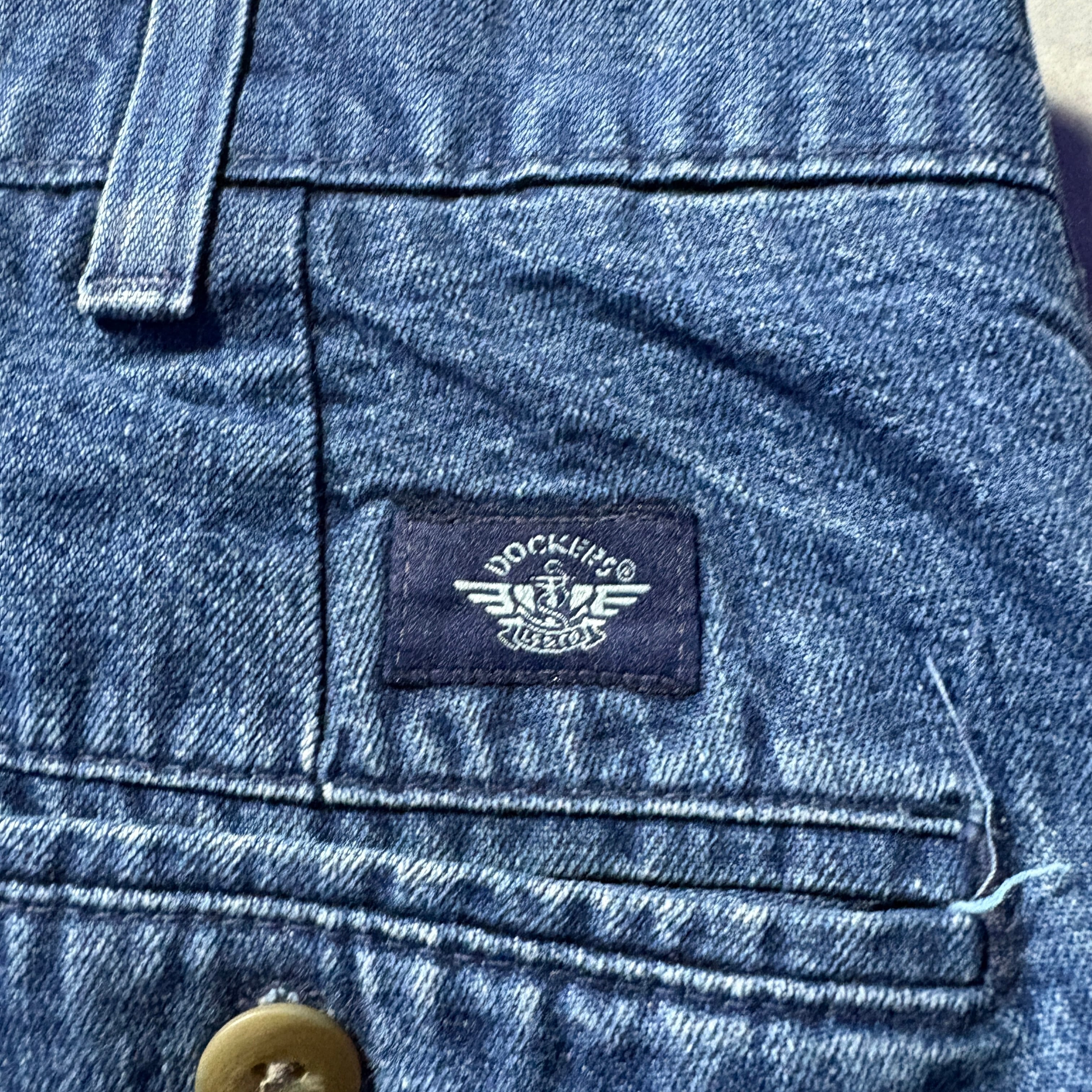 90s US規格 DOCKERS Khakis デニムスラックス ツータック 32×34