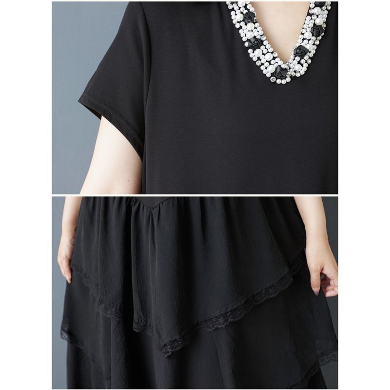 ティアード レース ワンピース  30187