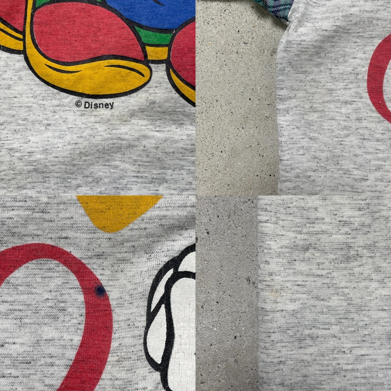 DISNEY MICKEY MOUSE GOOFY ディズニーキャラクタープリントTシャツ 袖 