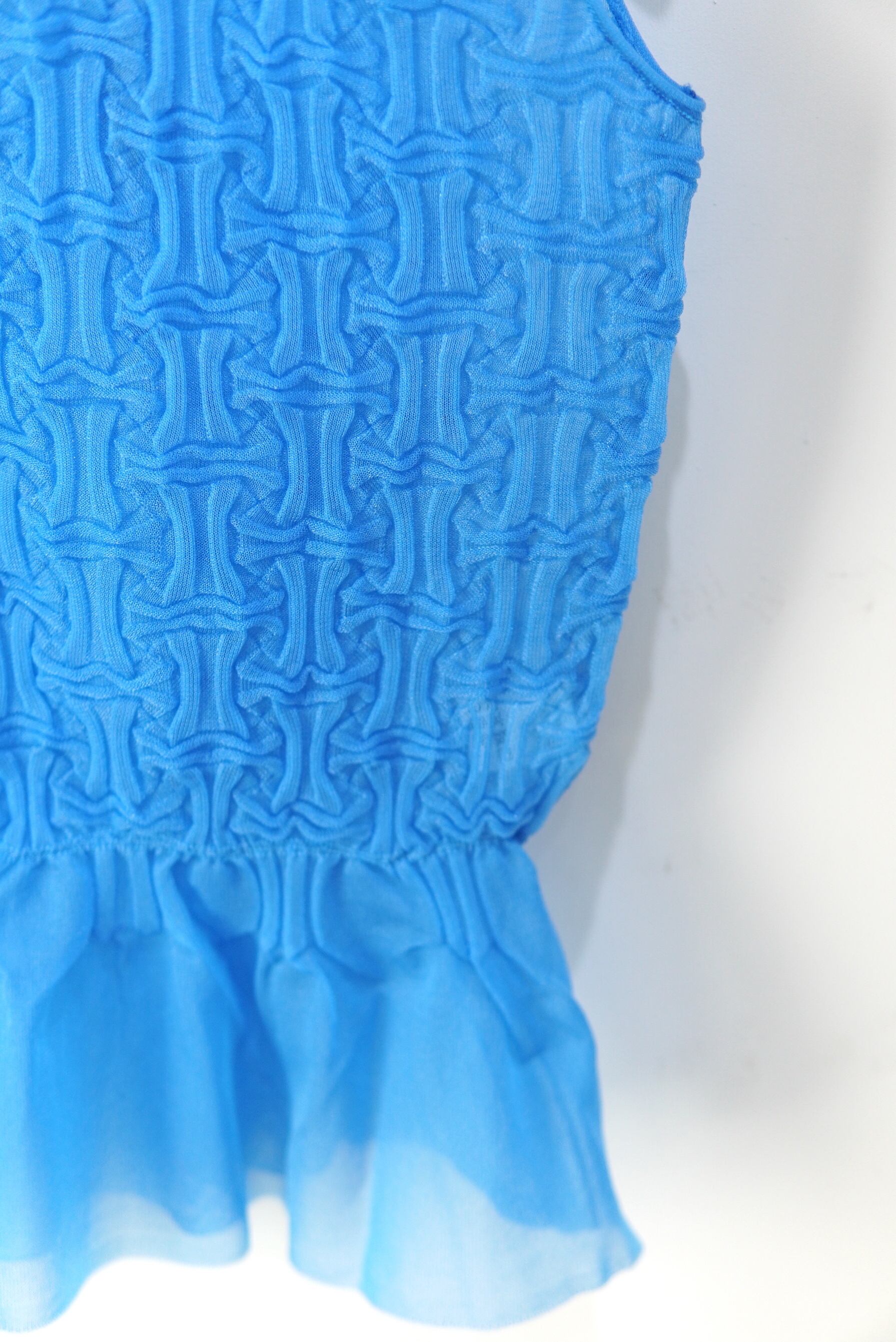 OPEN SESAME CLUB / sheerlattice tops / BLUE | POETRY