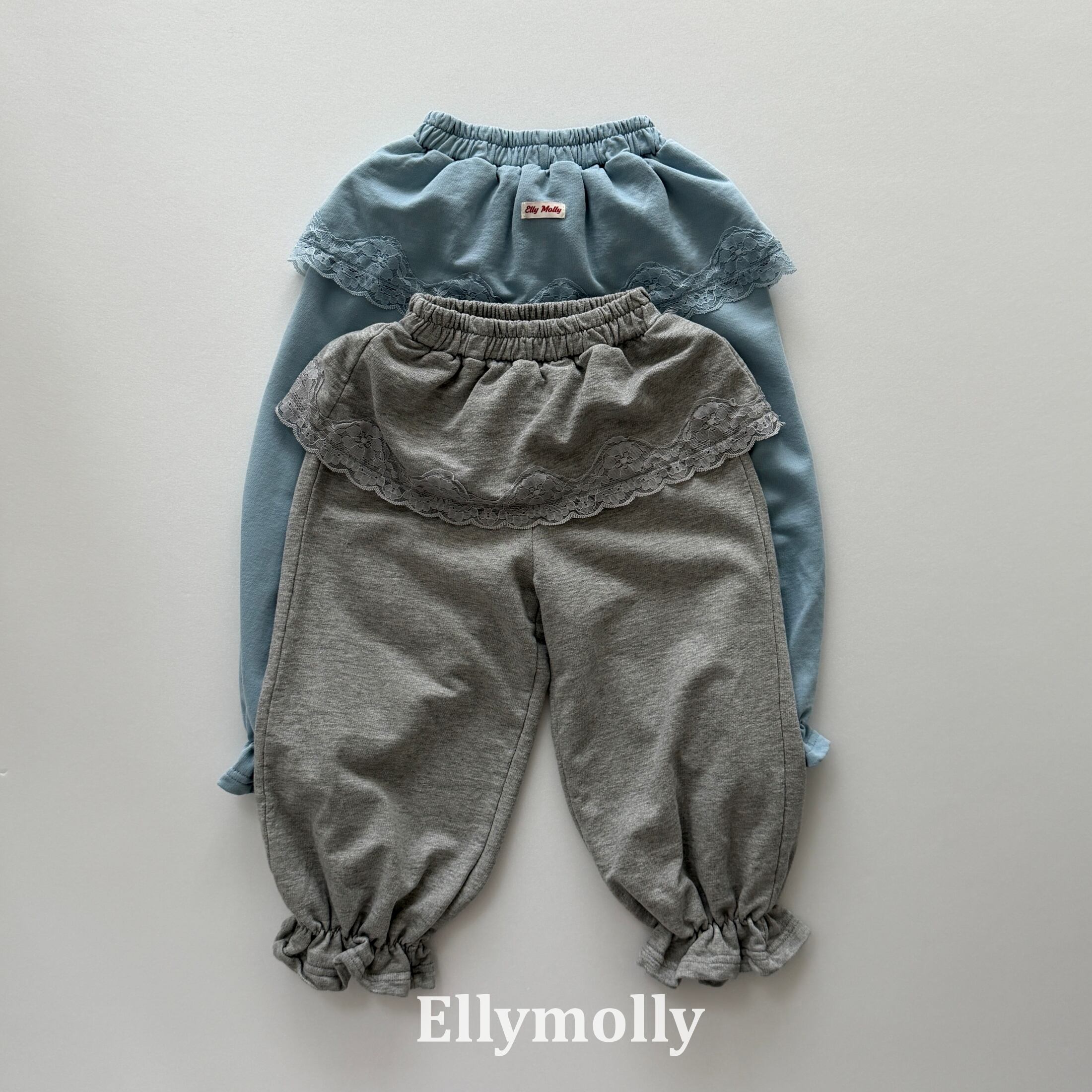 【2点送料無料】«予約»«ジュニアサイズあり»«elly molly» レースジョガーパンツ 2colors