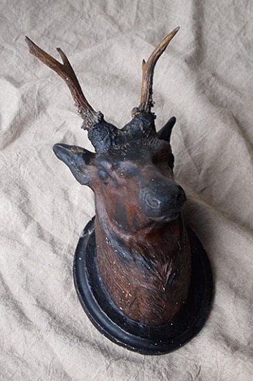 石膏の鹿のトロフィー-plaster deer trophy | アンティーク