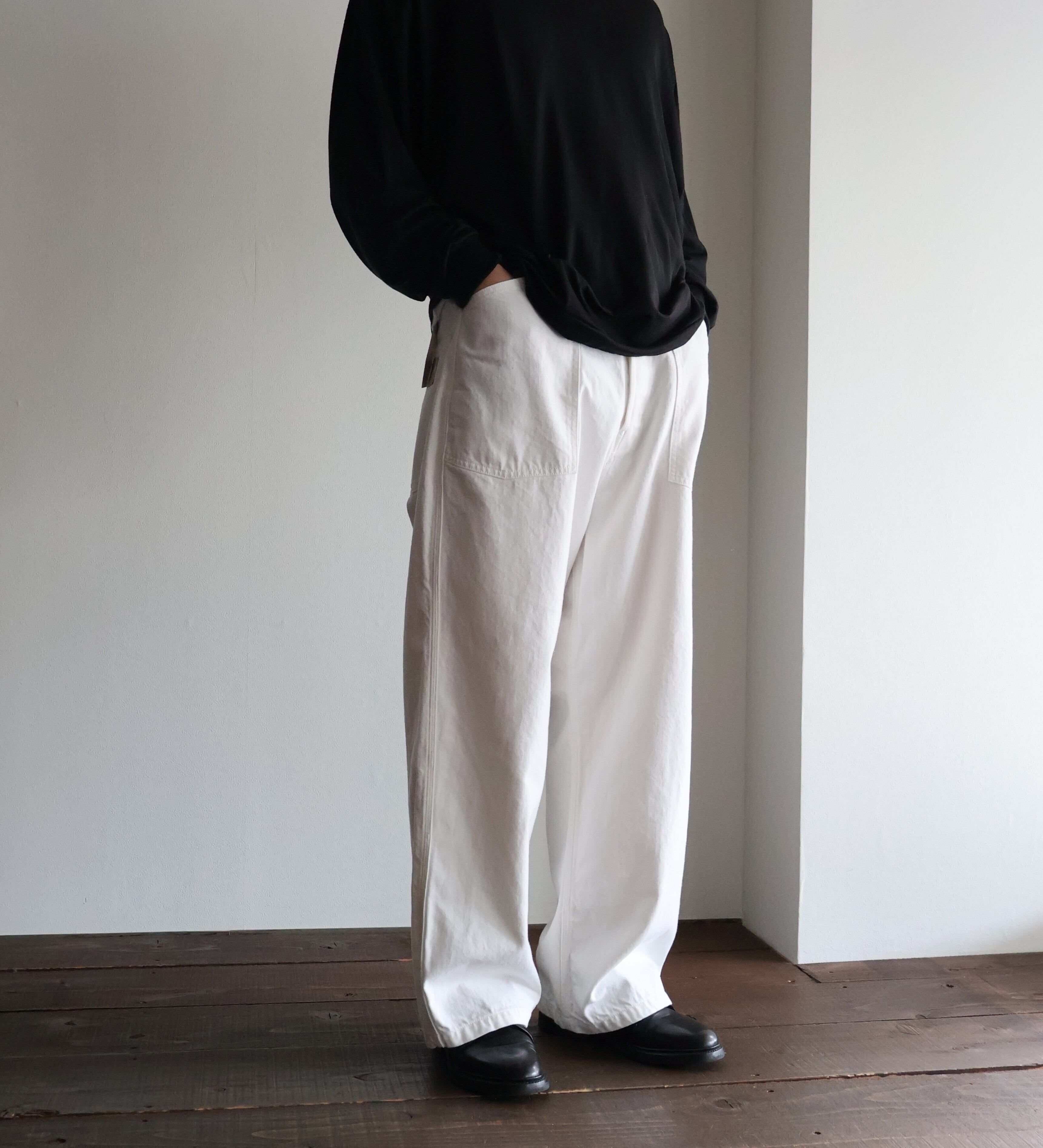 Gurank “ Painted painter pants ( White )” | H.inch/アッシュインチ