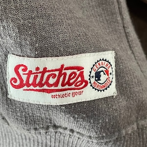 【Stitches】MLB インディアンス ロゴ プリントパーカー プルオーバー フーディー Indians L  US古着