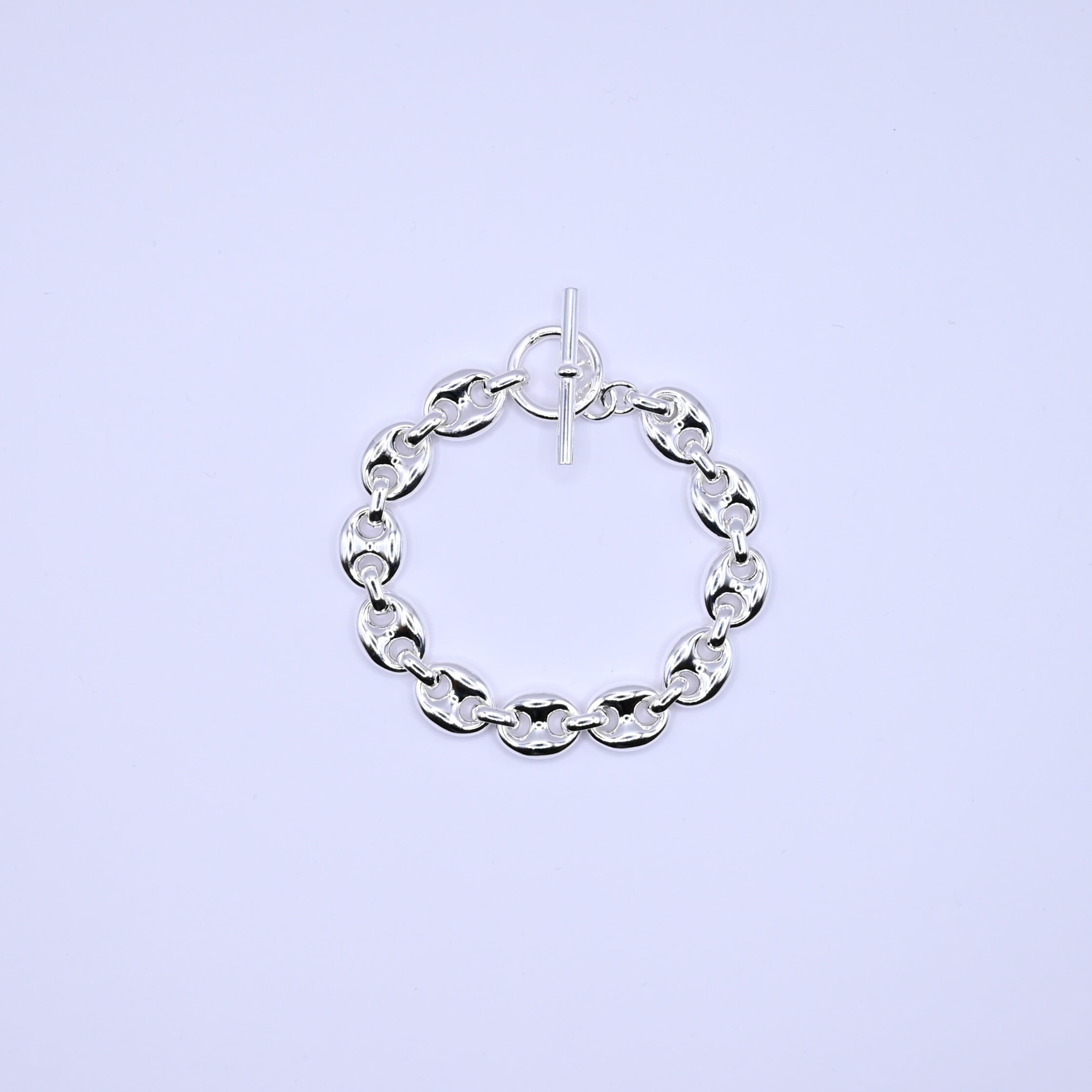 INTERIM / MARINA CHAIN T-BAR BRACELET ITALIAN SILVER 925 GRAND | GANKO