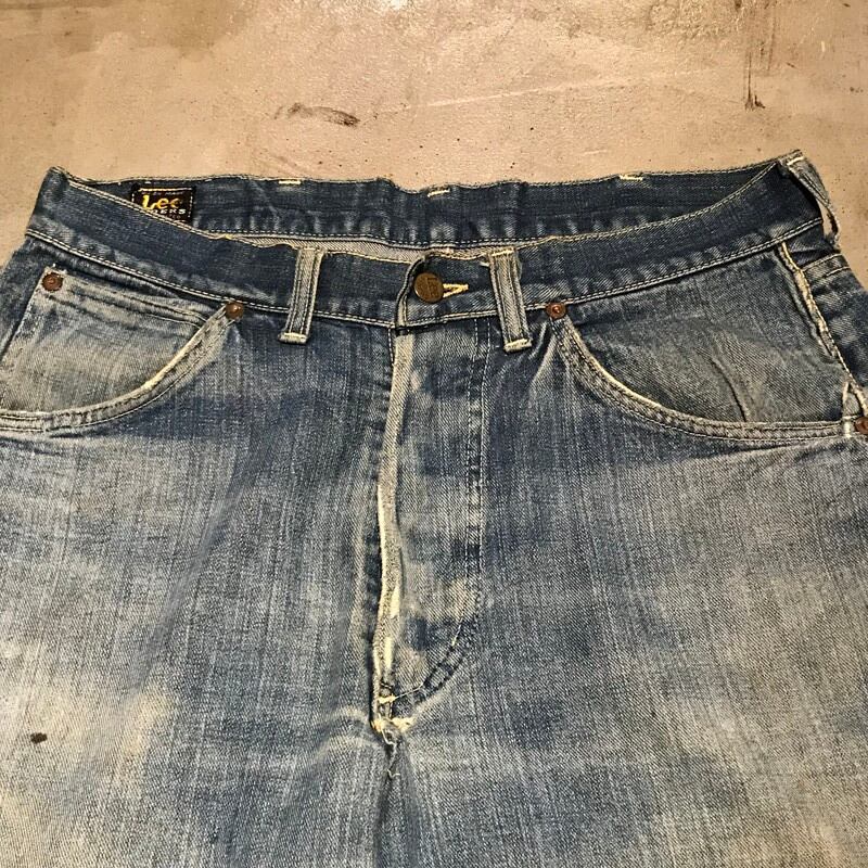 50's 60's Lee リー RIDERS 101B サイド黒タグ デニム カット 50's 60's Lee リー RIDERS 101B サイド黒タグ デニム カット