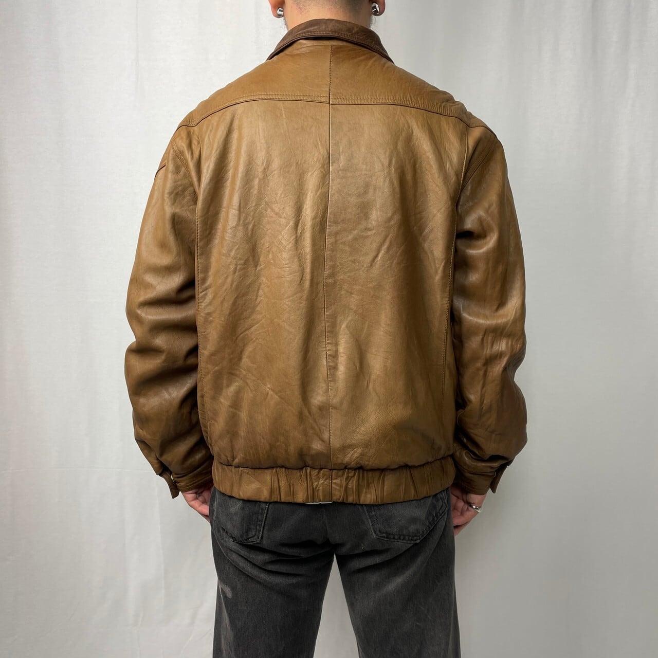 80年代 LONDON FOG ロンドンフォグ レザーブルゾン スポーツジャケット 