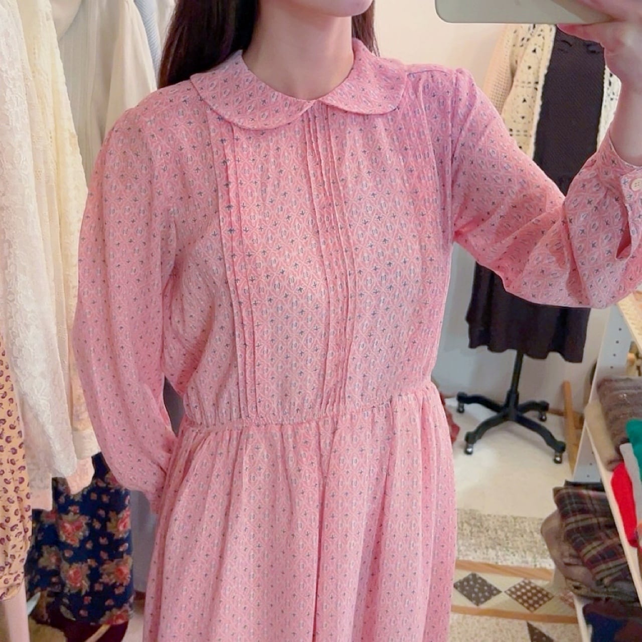 pink provencal floral one-piece