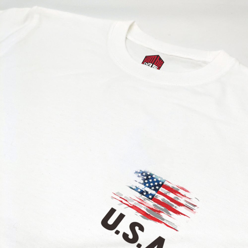 A7 BAR GRIP アメリカ国旗デザイン Tシャツ Lサイズ アメリカ国旗デザイン Tシャツ｜A7 BAR GRIP アメリカ国旗デザイン T