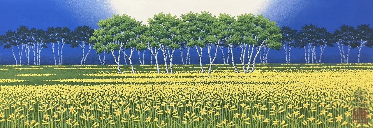 夏の山湖（福島・南湖公園） | Gallery Enatsu 江夏画廊 | ハート