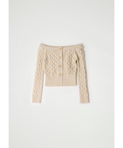 25AW】PHOTOCOPIEU フォトコピュー / OFF-SHOULDER SWEATER / オフ