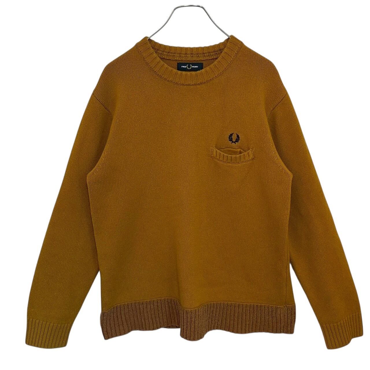 FRED PERRY フレッドペリー ニットセーター L 刺繍ロゴ ワンポイント