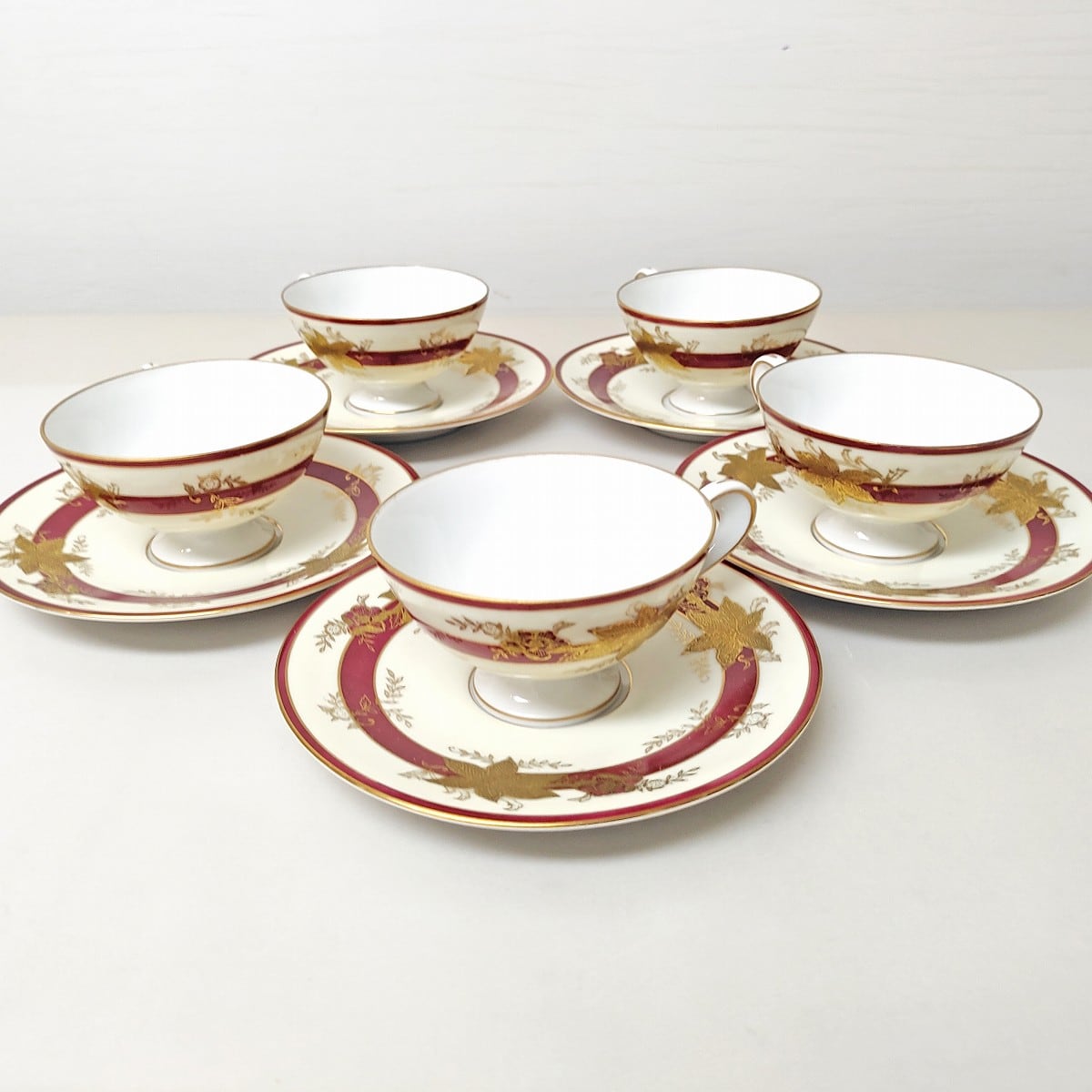 WAKO・和光・ティーカップ・ソーサー・5客セット・No.221229-31・梱包  