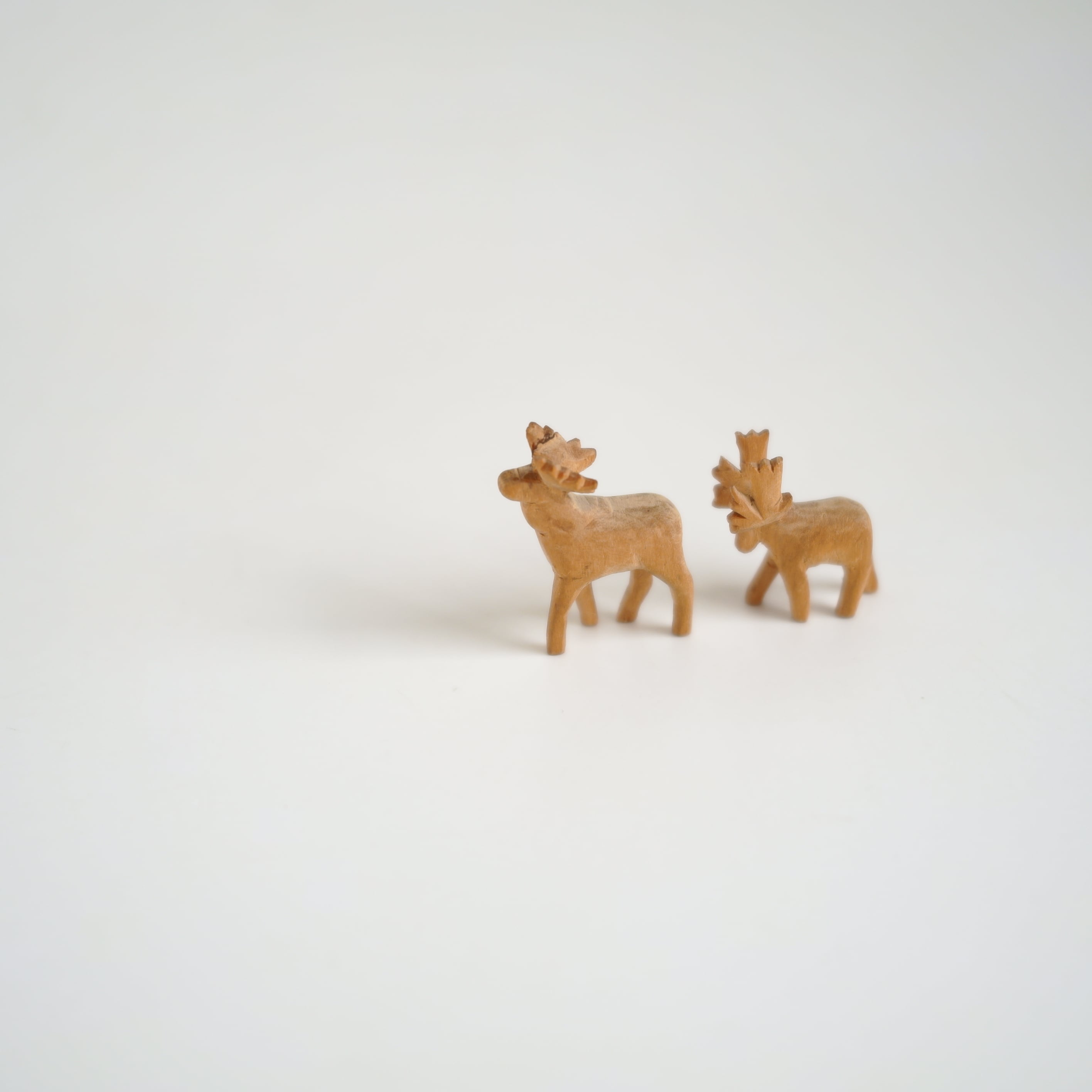 Hand-Carved Wooden Elk (Moose)