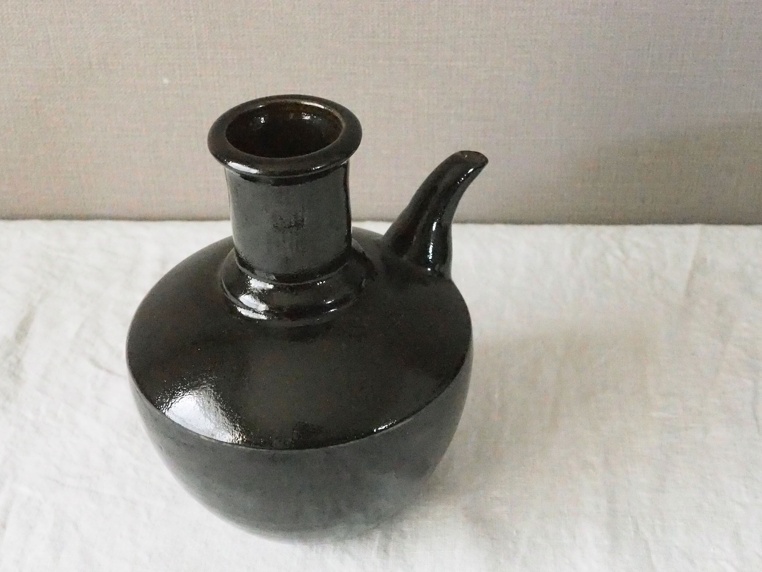 Vintage | 苗代川焼 鮫島佐太郎窯 黒薩摩 雲助 | Little TAO
