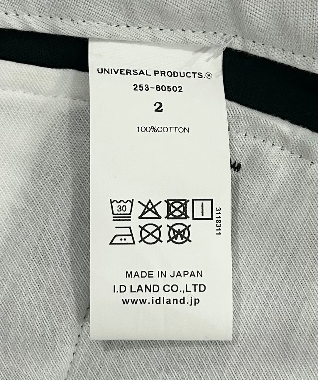 UNIVERSAL PRODUCTS. / 253-60502 2TUCK WIDE CHINO TROUSERS (BLACK