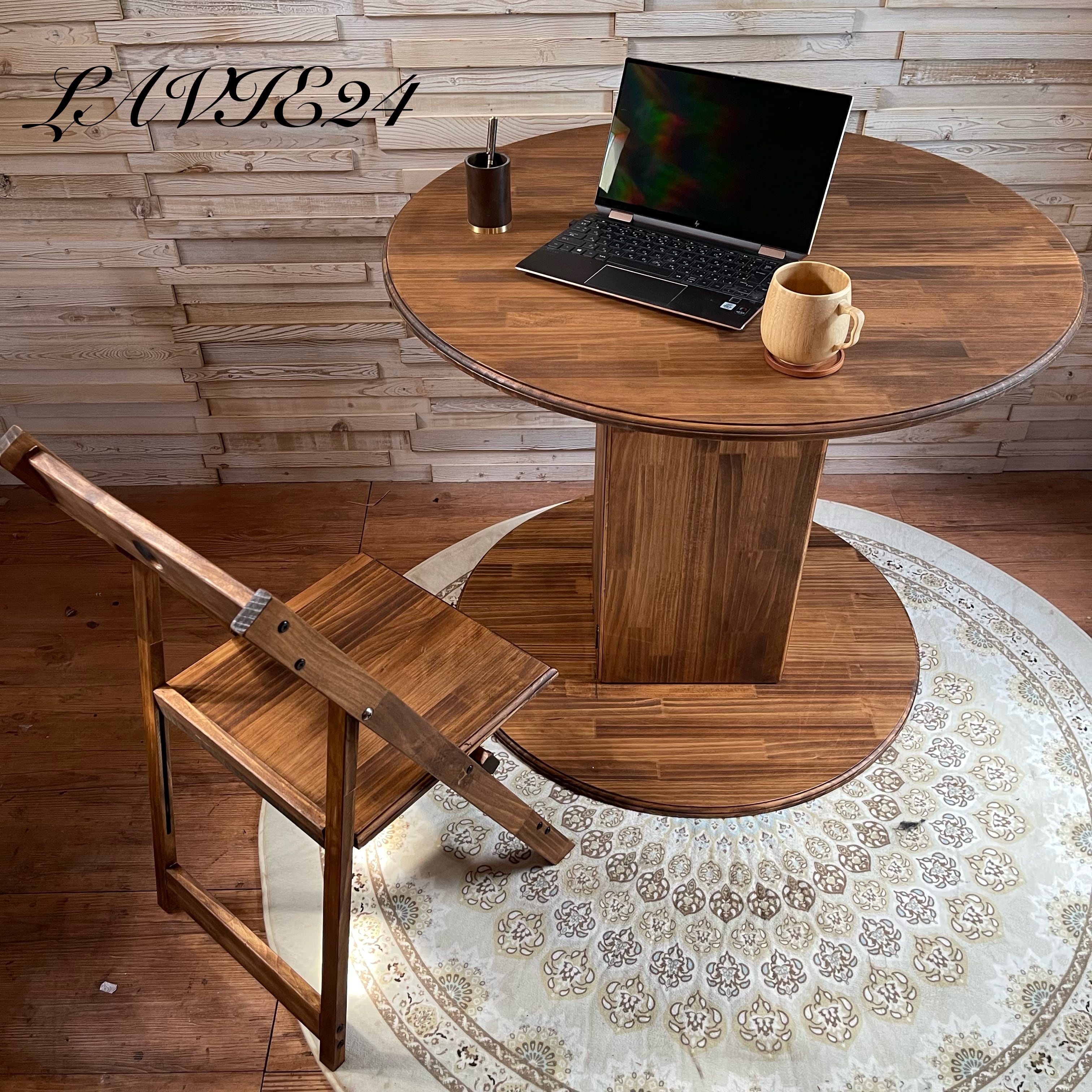 ☆新作☆ 丸テーブルB/ ラウンドテーブル/円形/ダイニング/椅子/ロー