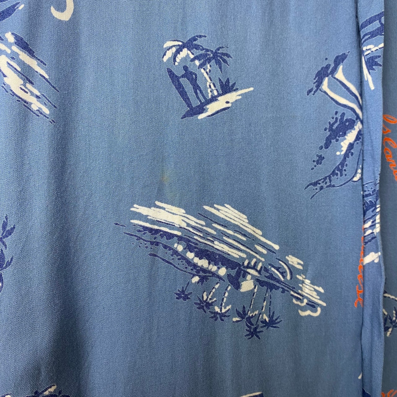 vintage POLO SPORT open collar rayon hawaiian shirt “island paradise”