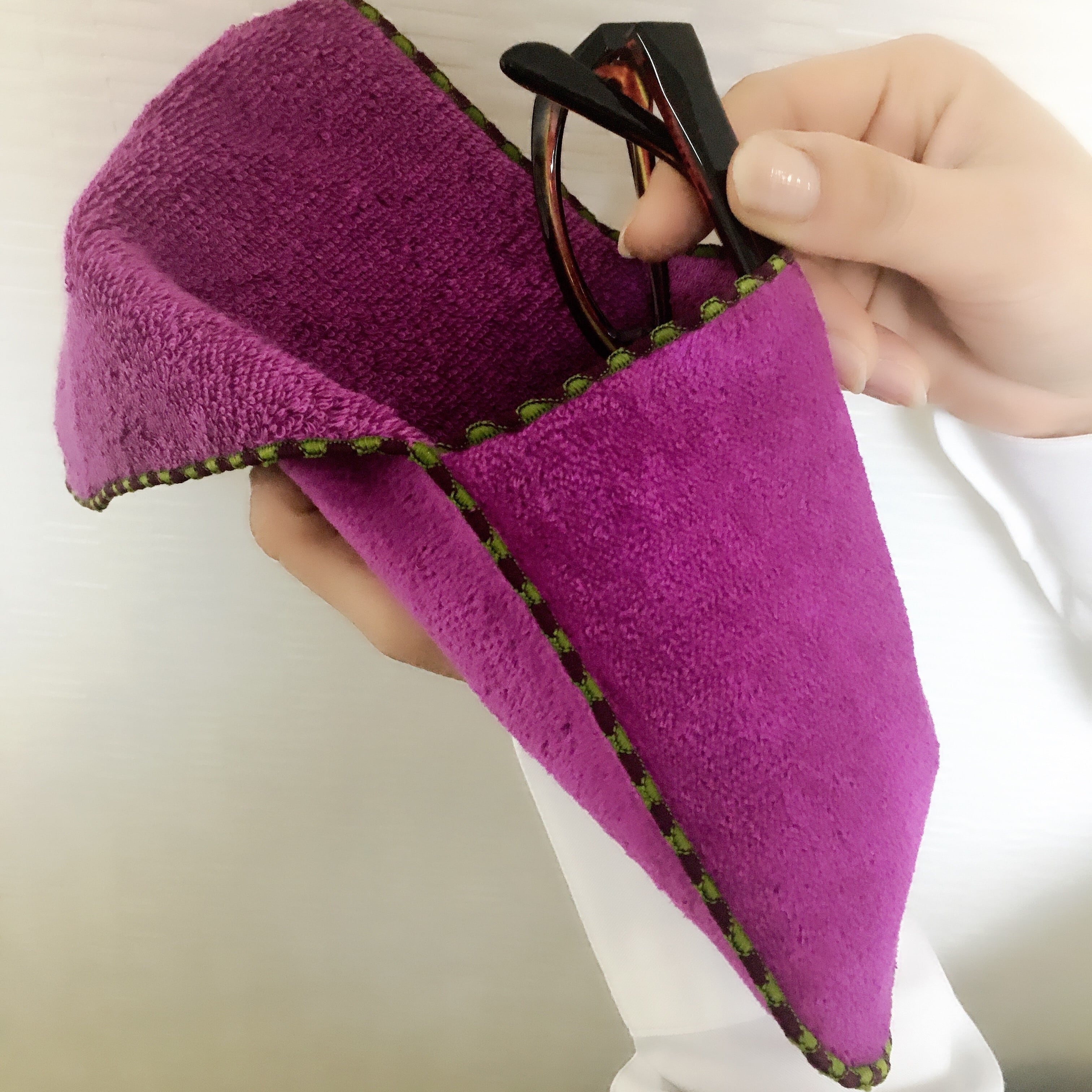 Mon Luxe レース チーフポーチ タオル地 Lace Chief Pouch | Mon Luxe