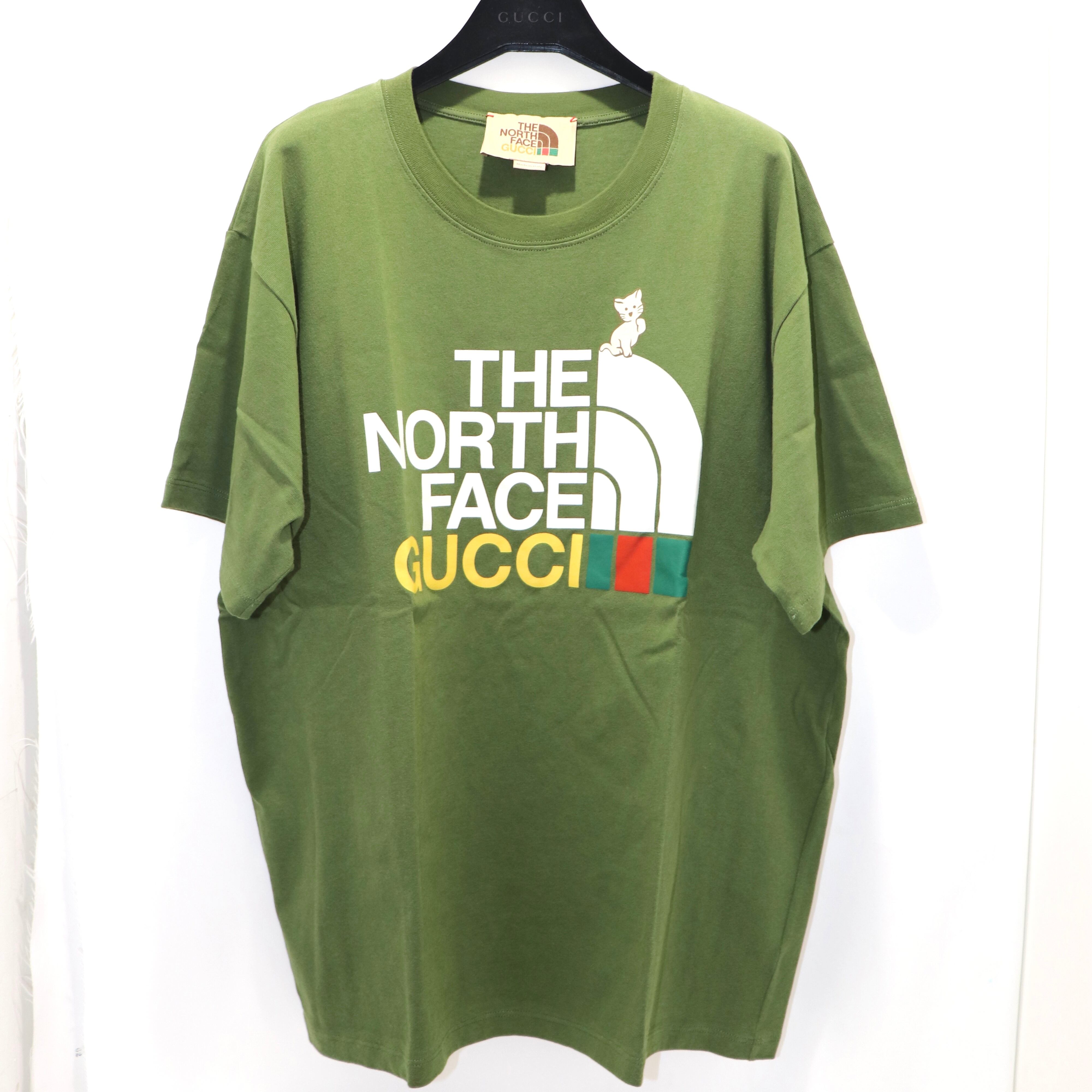 GUCCI グッチ 21AW THE NORTH FACE コラボ Tシャツ ダークグリーン | 2122