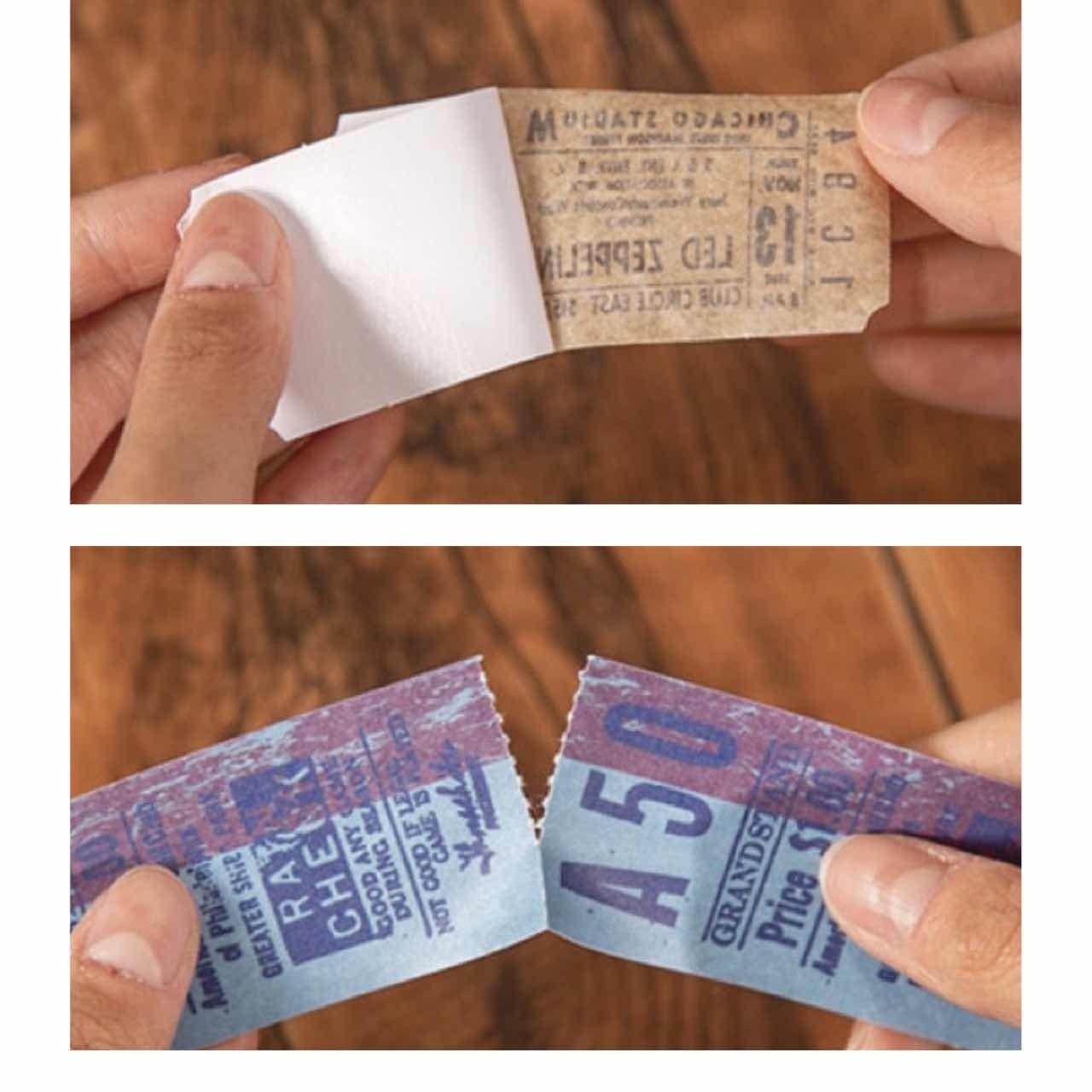 ヴィンテージチケット シールコレクション｜アンティークカラー 手帳