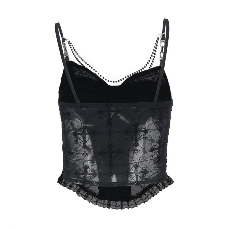 Cross lace cami r0168