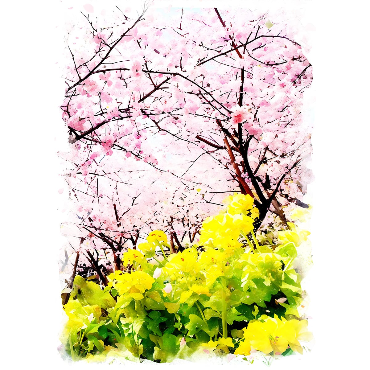 春の風景 | インテリア絵画の専門店 ビッグフィールドギャラリー水彩/油絵