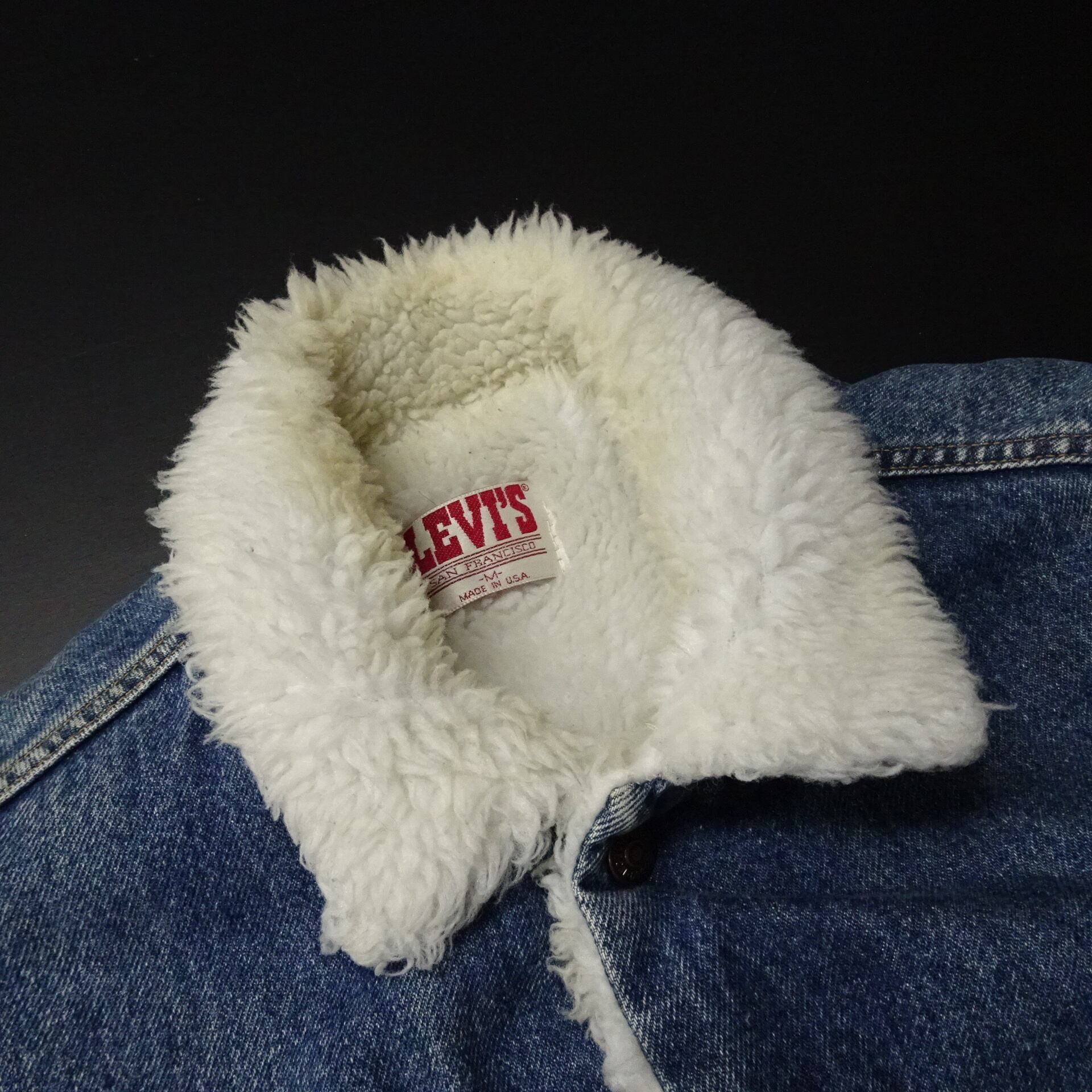 80s USA製 Levi's リーバイス 70609 ボアデニムジャケット 870工場 80