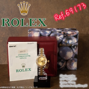 【保証書付&腕周り18cm】ロレックス:レディデイトジャスト/SS×K18コンビ/Ref.69173型/ROLEX LADY-DATEJUST YELLOW ROLESOR