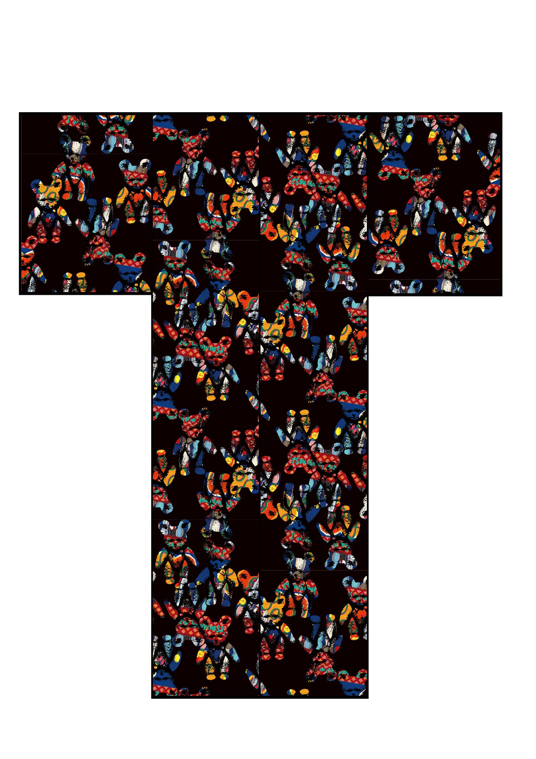 M・L寸即納品あり】セオアルファ浴衣「くまタン」ブラック | 重宗玉緒