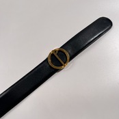 dunhill ダンヒル dロゴ ゴールドバックル レザーベルト /36/90/イングランド製/ブラック×ゴールド
