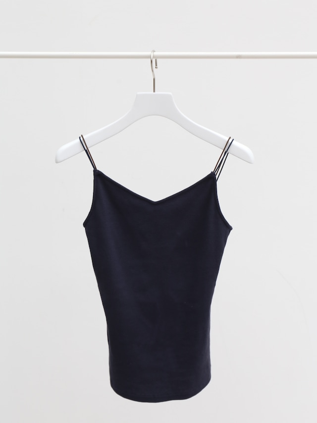 cup-in v-neck rib camisole（navy）