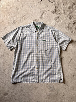 00s Duffs/Check S/S Shirt/L/チェック柄半袖シャツ/グレ－/ネイビ－/ダフス