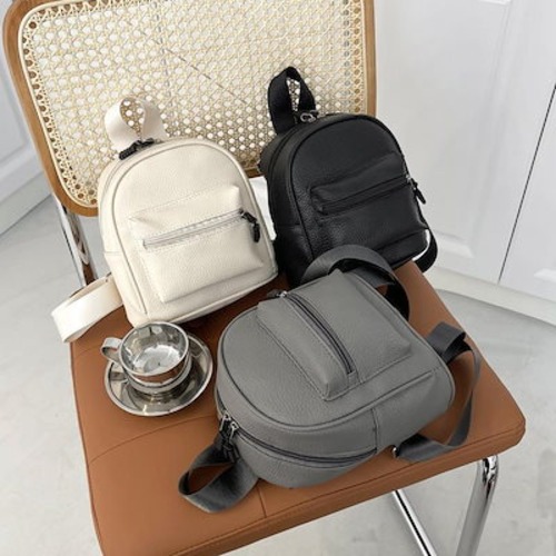 2023夏韓国新作 バックパック シンプルリュック調節可能 ジッパーポケット ニッチバッグ カジュアル