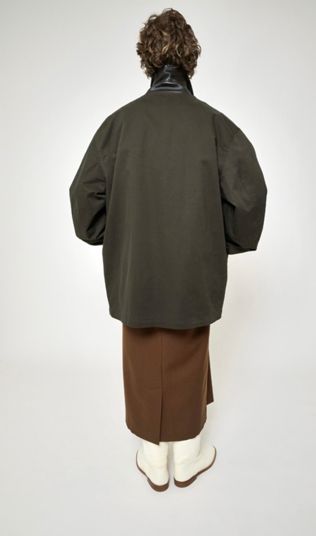 cristaseya  [OVERSIZED BLOUSON WITH LEATHER PATCH]