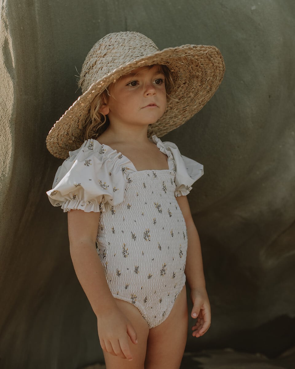 メゾピアノドリーミーシー柄オフショル ワンピース水着 140 メゾピアノ