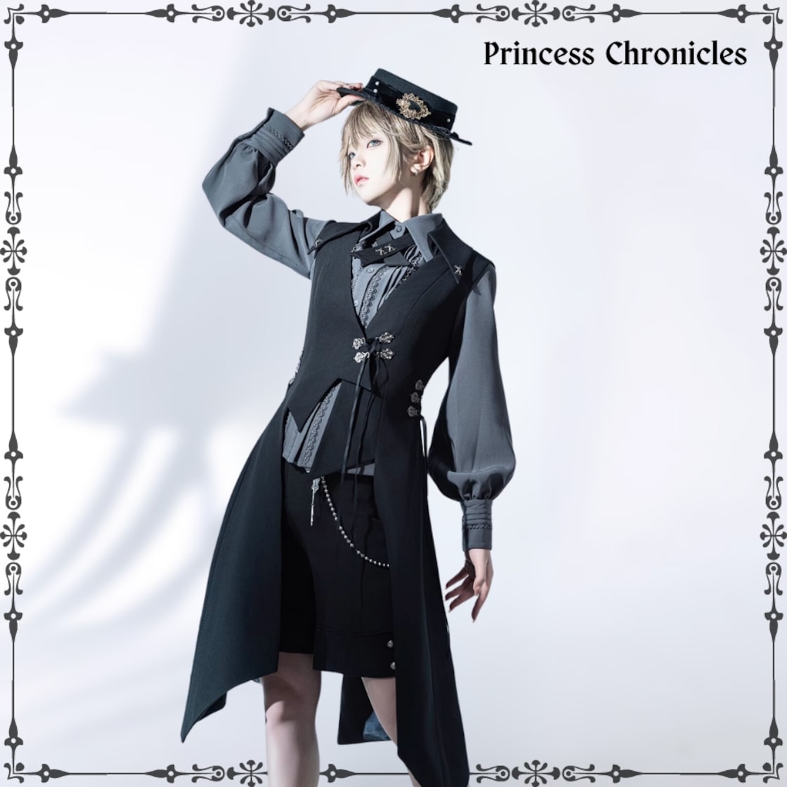 ゴ*ス様 Princess chronicles 皇子系ロリィタ ベスト XL サブカル系 地雷 Princess Chronicles 王子系 少年装 ロング
