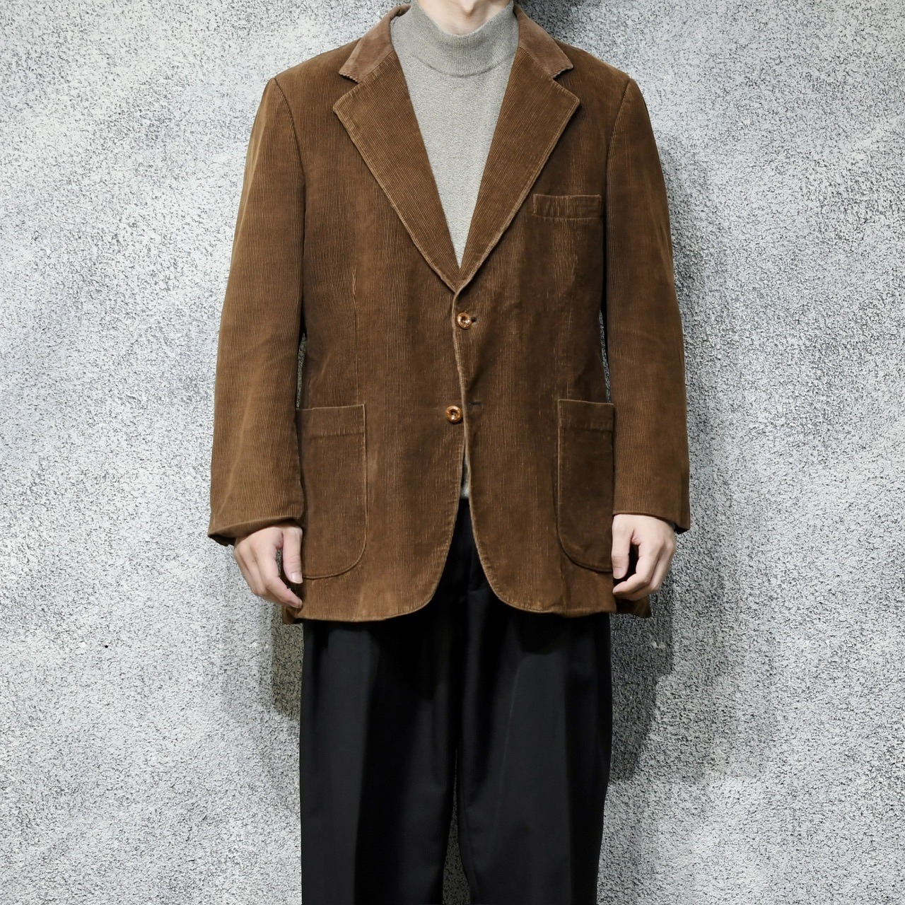 fade brown corduroy tailored jacket