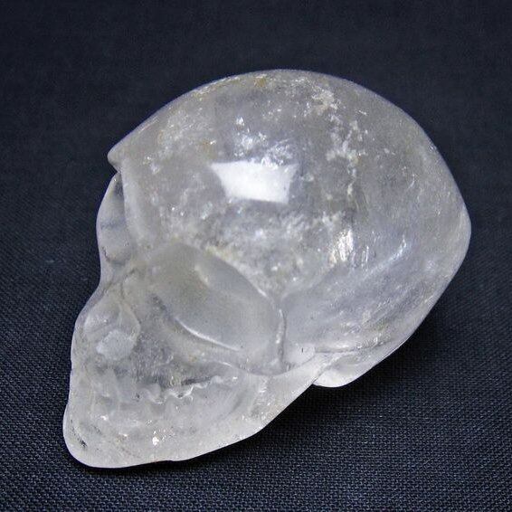 水晶 ドクロ スカル 置物 一点物 145-1839
